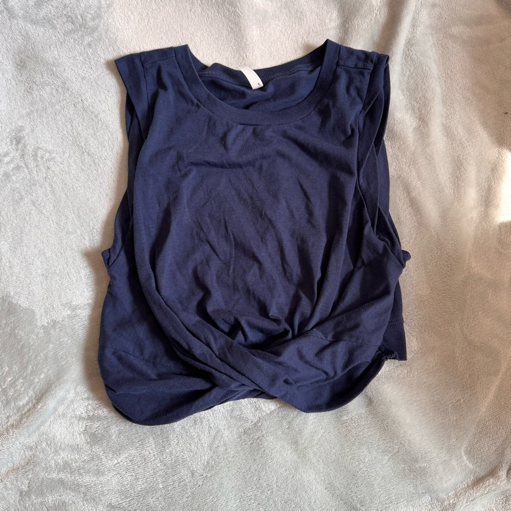 Fp movement Blue Twist Front Cropped Tank